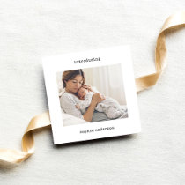 Minimalist Typewriter | Photo Birth Announcement