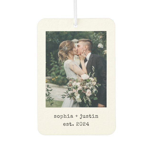 Minimalist Typewriter | Two Photos Air Freshener (Front)