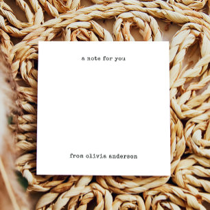Minimalist Typewriter Vintage Black and White Note Card