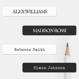 Minimalist Typewriter Waterproof Name Labels