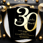 Minimalist Typography 30 30th Birthday Party Foil Invitation<br><div class="desc">Simple,  minimalist and so sleek and elegant,  this "30" typography 30th Birthday Invitation is sure to please the most discerning of recipients.  For the party of the year,  there is no better way to say "Let's Celebrate!"</div>