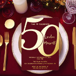Minimalist Typography 50 50th Birthday Party Foil Invitation<br><div class="desc">Simple,  minimalist and so sleek and elegant,  this "50" typography 50th Birthday Invitation is sure to please the most discerning of recipients.  For the party of the year,  there is no better way to say "Let's Celebrate!"</div>