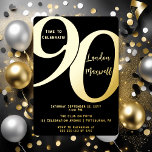 Minimalist Typography 90 90th Birthday Party Foil Invitation<br><div class="desc">Simple,  minimalist and so sleek and elegant,  this "90" typography 90th Birthday Invitation is sure to please the most discerning of recipients.  For the party of the year,  there is no better way to say "Let's Celebrate!"</div>