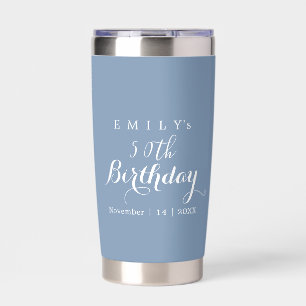 Minimalist Typography Birthday Party Design Insulated Tumbler