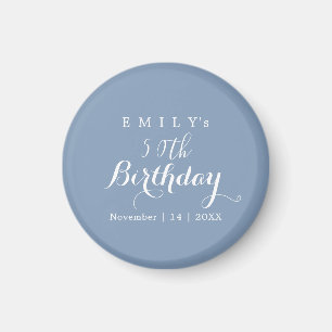Minimalist Typography Birthday Party Design Magnet