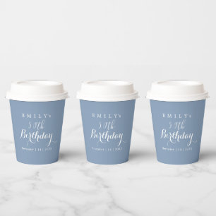 Minimalist Typography Birthday Party Design Paper Cups