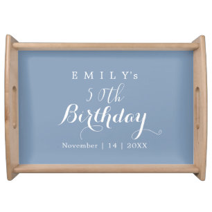 Minimalist Typography Birthday Party Design Serving Tray