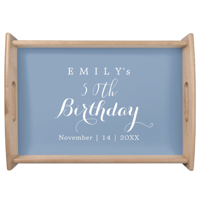 Minimalist Typography Birthday Party Design  Serving Tray (Front)