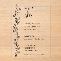 Minimalist typography black wedding
