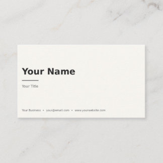 Minimalist Typography Business Card