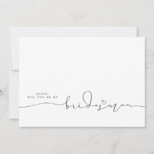 Minimalist Typography Editable Colors Bridesman