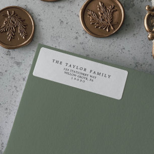 Minimalist Typography Family Return Address Label