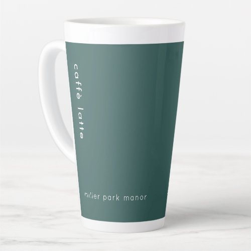 Minimalist Typography Green Latte Mug
