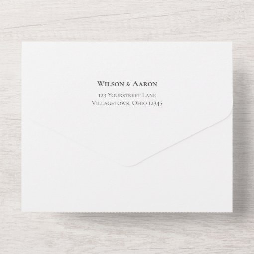 Minimalist Typography LGBTQ Photo Wedding All In One Invitation Zazzle