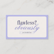 Minimalist Typography Makeup Stylist Business Card