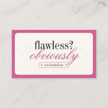 Minimalist Typography Makeup Stylist Business Card