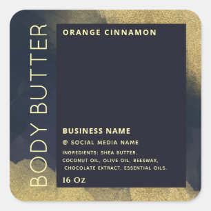 Minimalist typography modern abstract watercolor square sticker