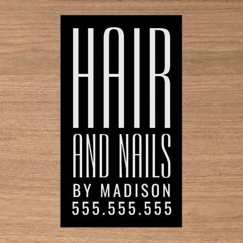 Minimalist Typography Modern Hair Stylist Clear Business Cards