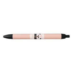 Minimalist typography monogram name pen