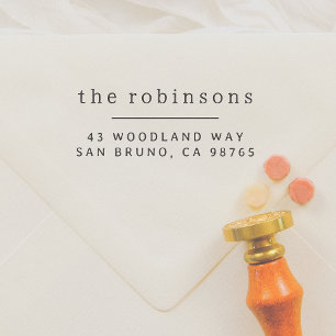 Minimalist Typography Personalized Name & Address Self-inking Stamp