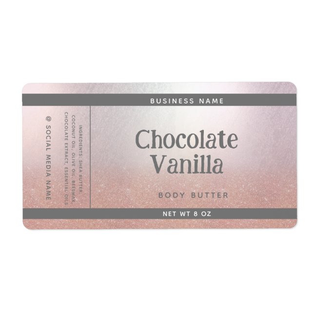 Minimalist typography  product wrap around  label (Front)