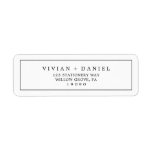 Minimalist Typography Return Address Label<br><div class="desc">These minimalist typography return address labels are perfect for a simple wedding. The modern romantic design features classic black and white typography. Customizable in any color. Keep the design simple and elegant, as is, or personalize it by adding your own graphics and artwork. These labels can be used for a...</div>