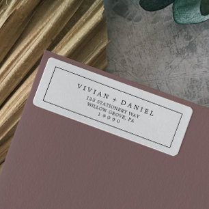 Minimalist Typography Return Address Label