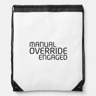 Minimalist Typography Tactical Deployment Drawstring Bag