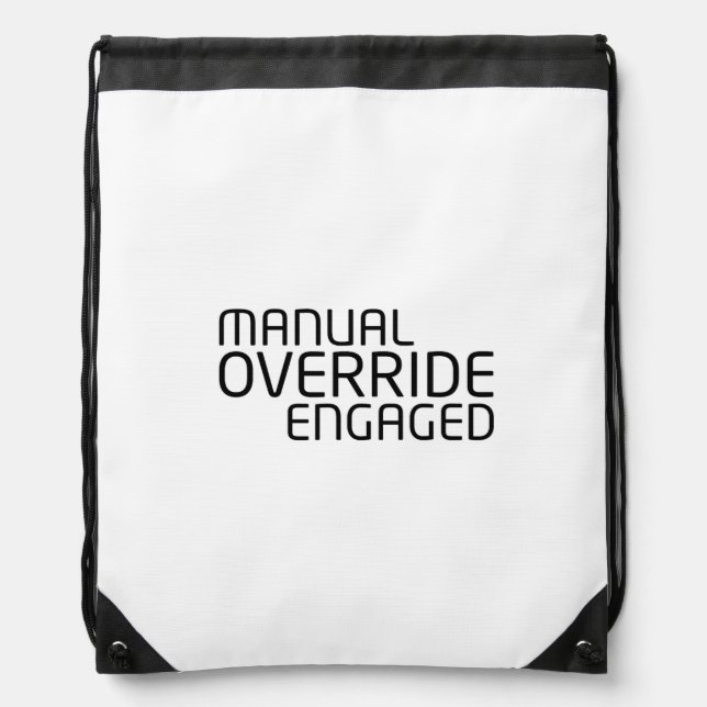Minimalist Typography Tactical Deployment  Drawstring Bag (Front)