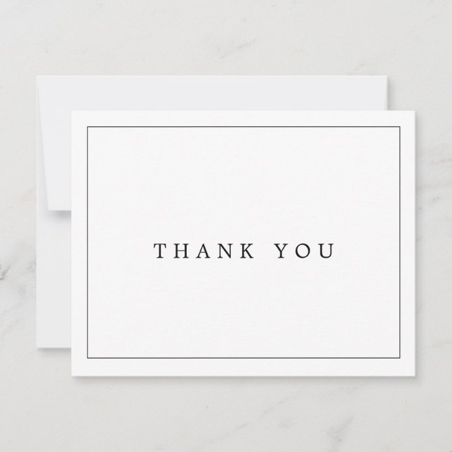 Minimalist Typography Thank You Card (Front)