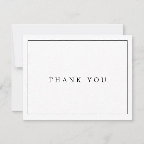 Minimalist Typography Thank You Card