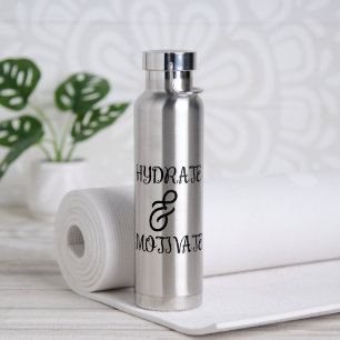 Minimalist Typography Water Bottle - Hydrate