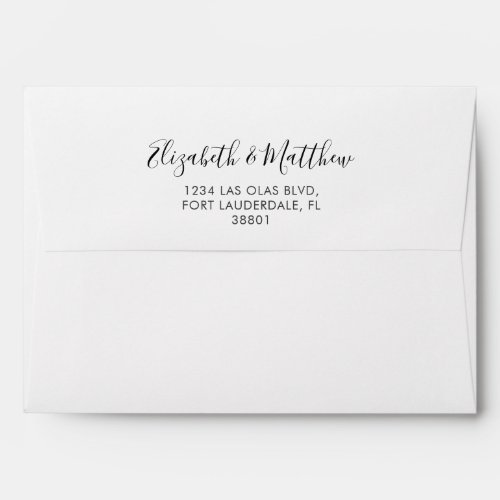 Minimalist Typography Wedding Invitation Envelope