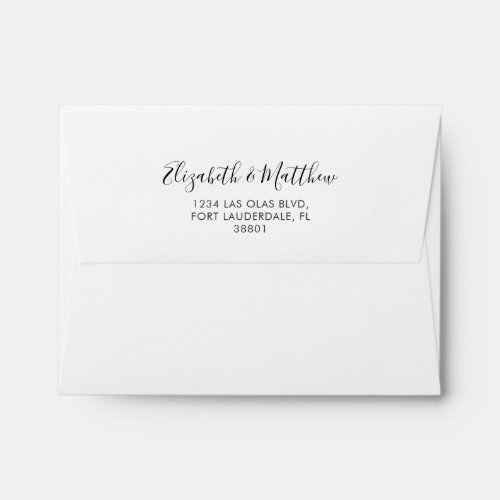 Minimalist Typography Wedding Invitation Envelope