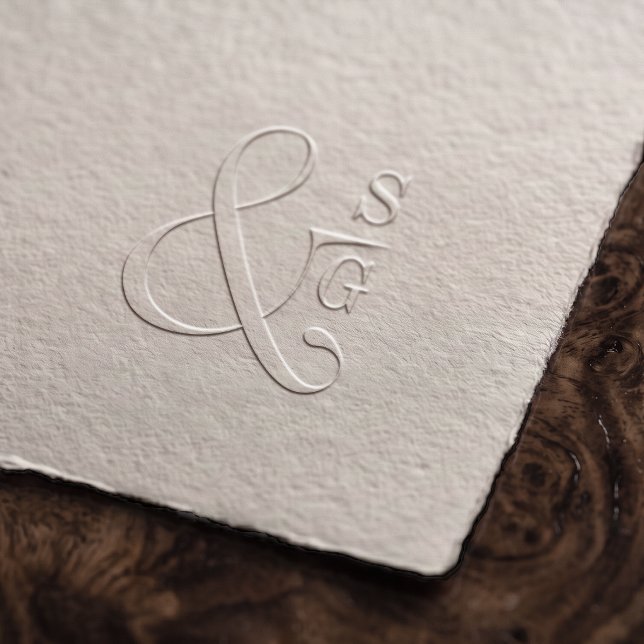 Minimalist Typography Wedding Monogram Embosser (Minimalist Typography Wedding Monogram Embosser)