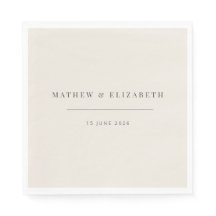 Minimalist Typography Wedding Soft Beige