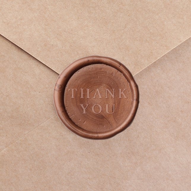 Minimalist Typography Wedding Thank You Wax Seal Sticker (Creator Uploaded)