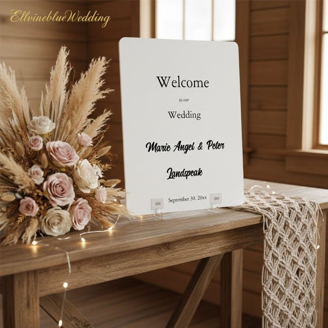 Minimalist Typography Wedding Welcome Small Sign (Creator Uploaded)