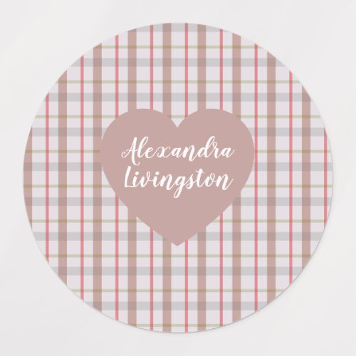 Minimalist Typography Your Name bookplates Labels