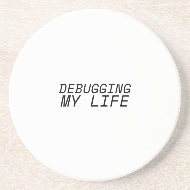Minimalist Typolography  Coaster (Front)