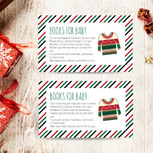 Minimalist Ugly Sweater Books for Baby Card