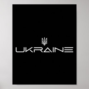 Minimalist Ukraine Coat Of Arms Ukrainian Pride Tr Poster