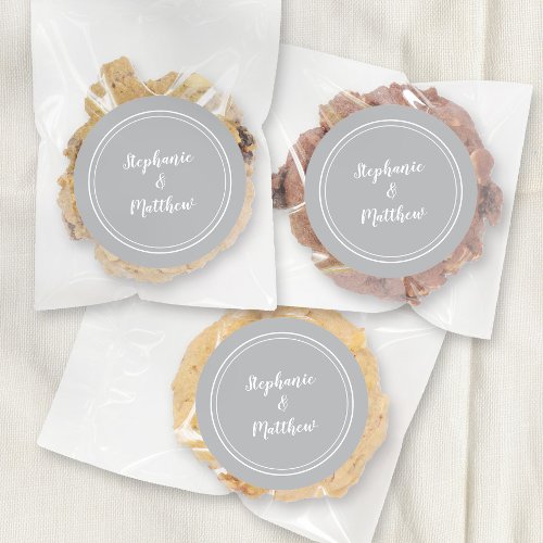 Minimalist Ultimate Gray Wedding Bride Groom Favor Classic Round Sticker