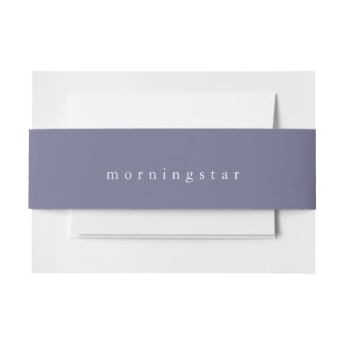 Minimalist Ultra Violet  Invitation Belly Band