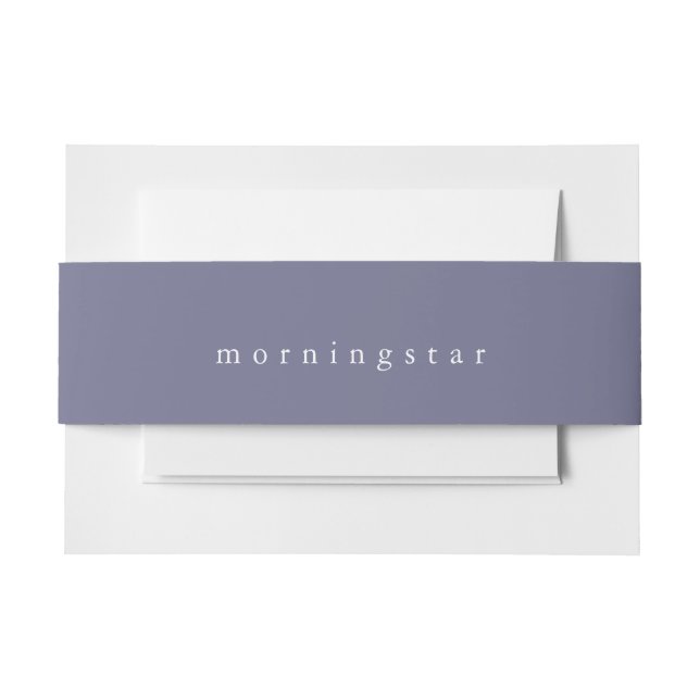 Minimalist Ultra Violet  Invitation Belly Band (Front Example)