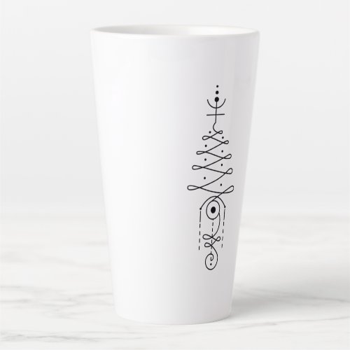 Minimalist Unalome Doodle Latte Mug