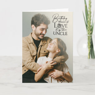 Minimalist Uncle Birthday Gifts Card