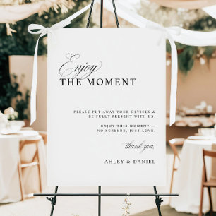 Minimalist Unplugged Wedding Ceremony Sign