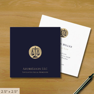 Minimalist Upscale Law Practice Square Business Card