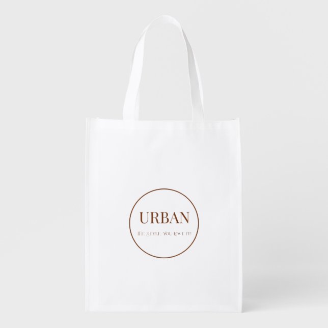 Minimalist Urban Chic Reusable Cotton Tote Bag (Front)